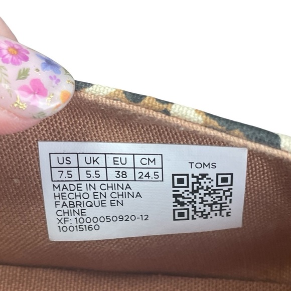 Toms Redondo Birch Multi Lynx Women’s Slip Ons 7.5M Casual Animal Print Cheetah - Picture 7 of 8